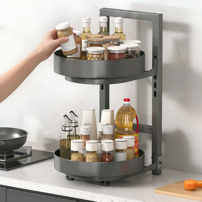 Multi-Tier Rotatable Organizer Rack