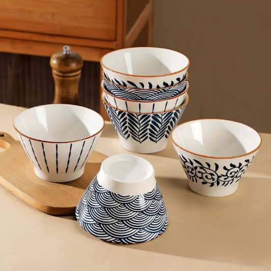 Blue Patterned Ceramic Bowls
