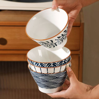 Blue Patterned Ceramic Bowls
