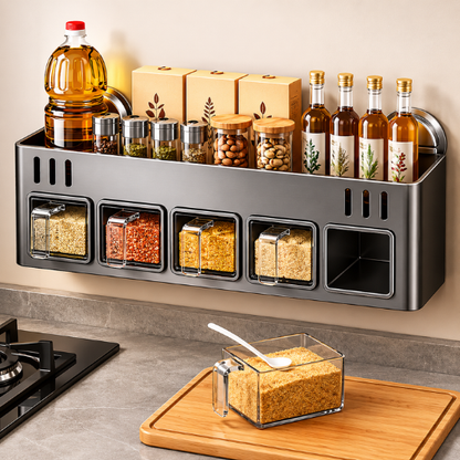 Kitchen Storage Rack with Spice Drawers