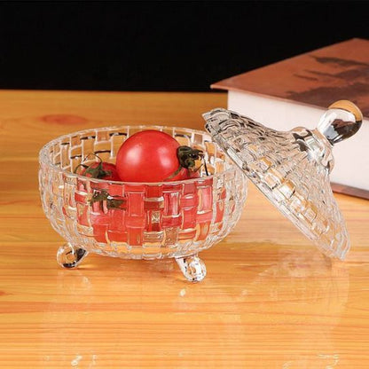 Crystal Glass Storage Jar With Lid