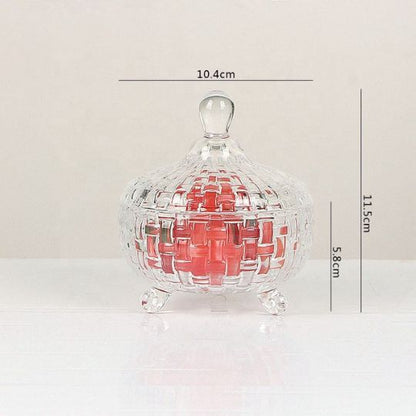Crystal Glass Storage Jar With Lid