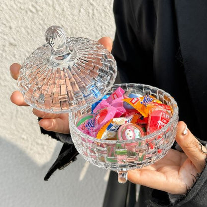 Crystal Glass Storage Jar With Lid