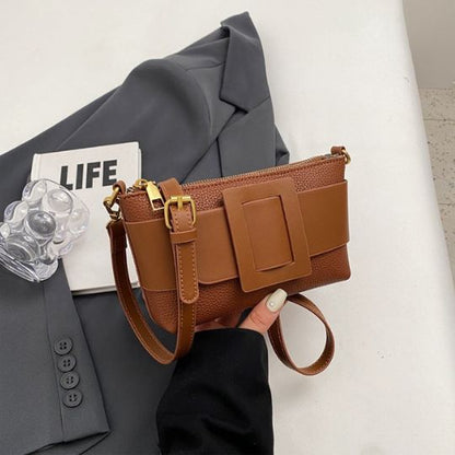 Shoulder Bag with Elegant Buckle