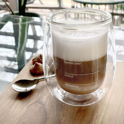 Double-Wall Coffee Measuring Glass