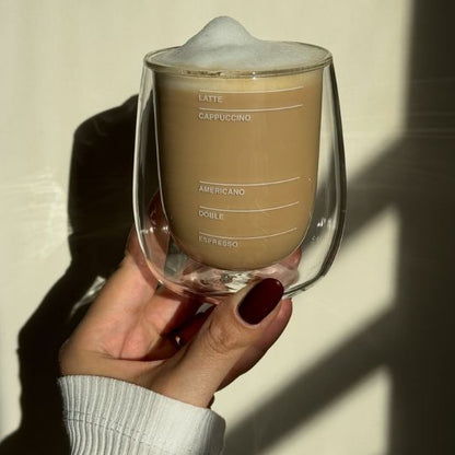 Double-Wall Coffee Measuring Glass