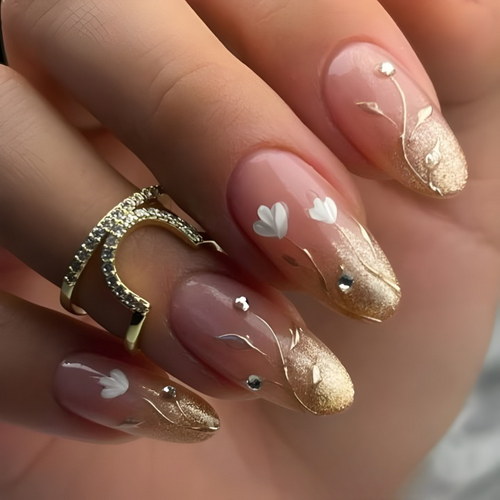 Tulip Petal Nails(Free Jelly Glue + Rubbing Strip)