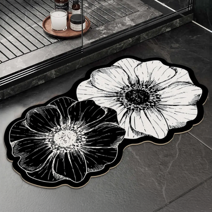 Floral Absorbent Mat
