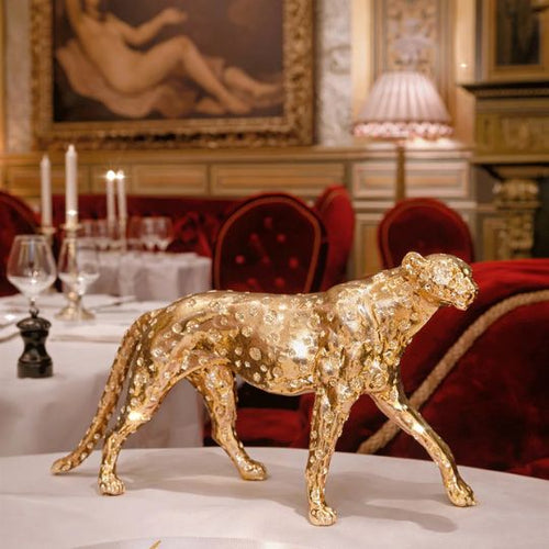 Golden Leopard Statue