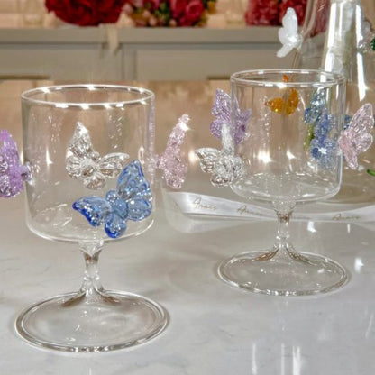 Butterfly Crystal Goblets