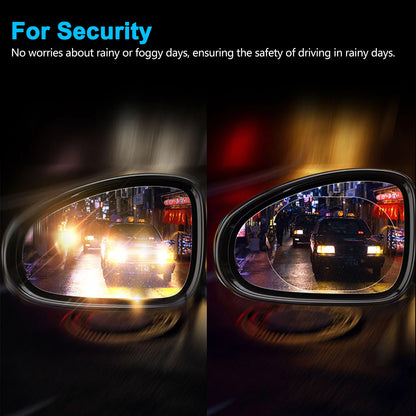 Side Mirror Protection Film (Square - 4 PCs + Oval - 4 PCs)