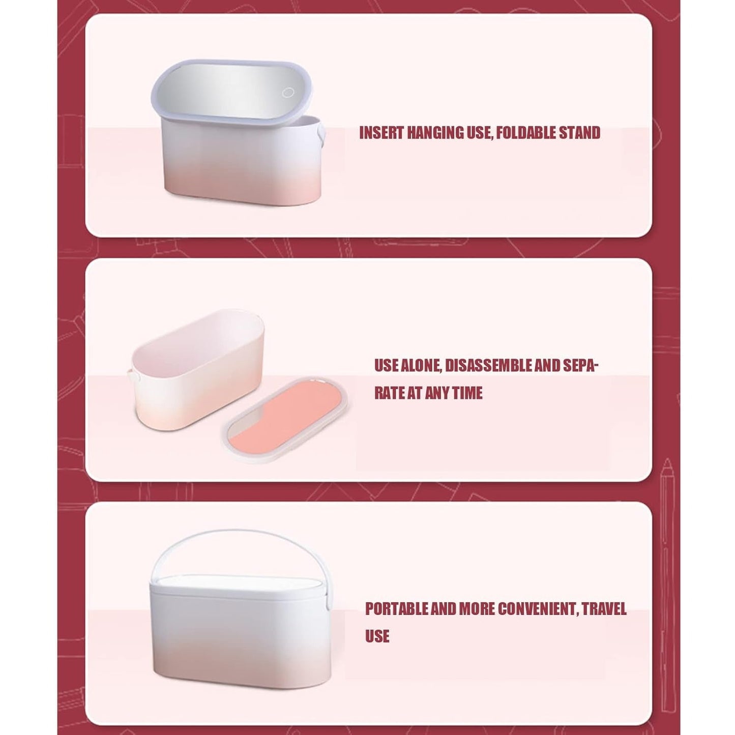 Vanity Box With Mirror Light