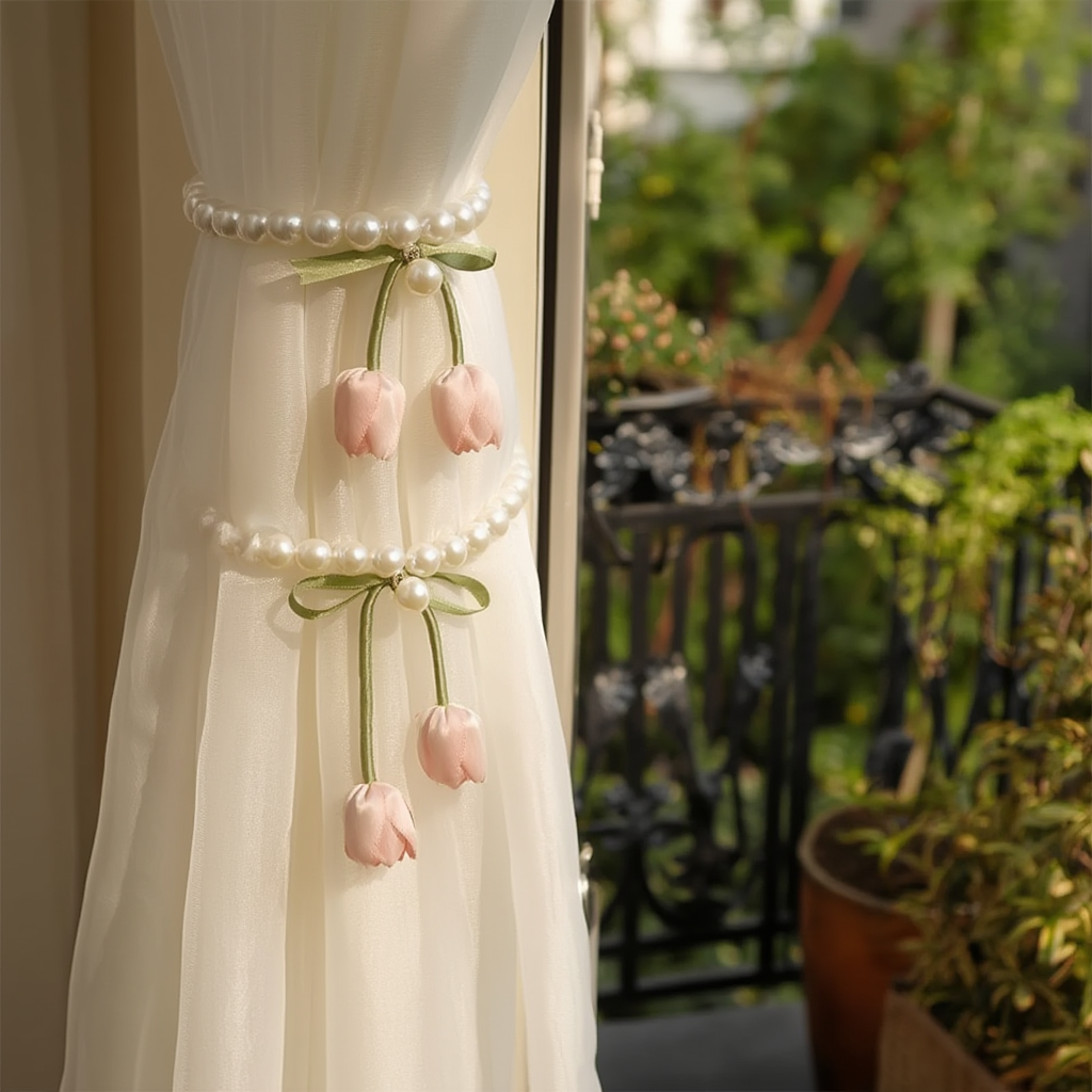 Tulip Pearl Curtain Tieback