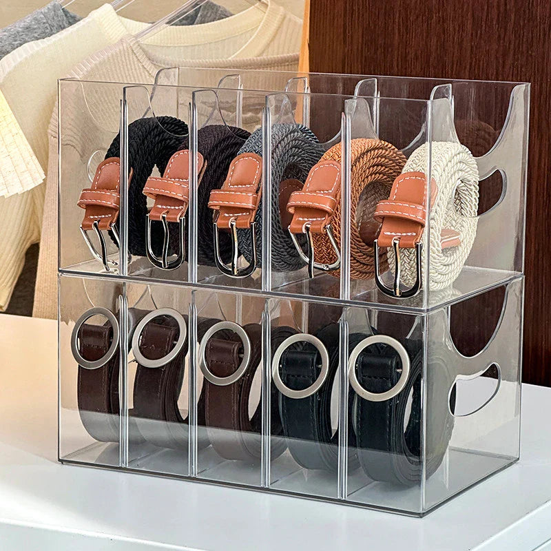 Transparent Belt Storage Box