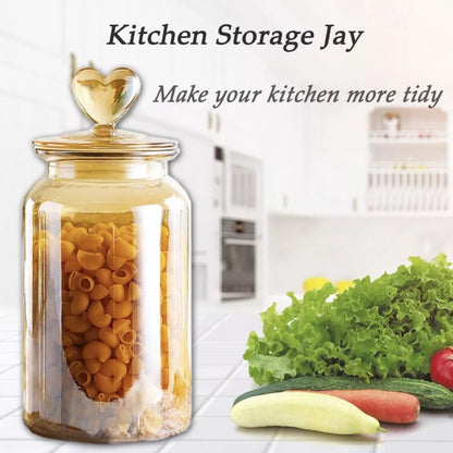 Heart Top Lid Food Storage Jar