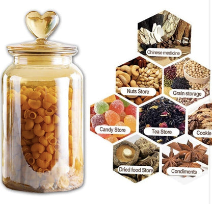 Heart Top Lid Food Storage Jar