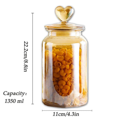 Heart Top Lid Food Storage Jar