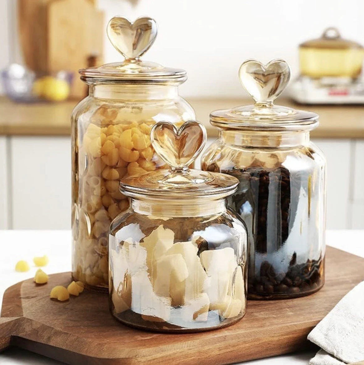 Heart Top Lid Food Storage Jar