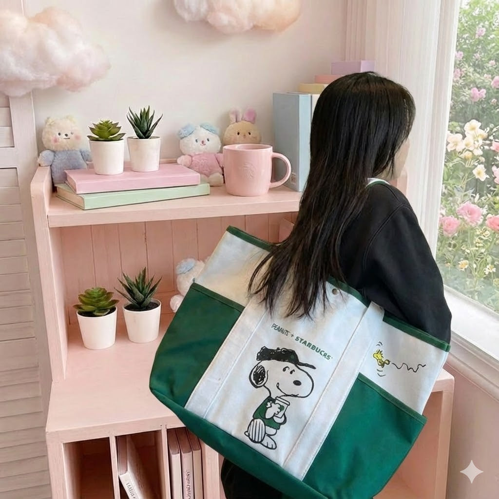 Starbucks Snoopy Tote Bag