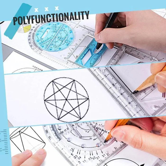 14 in 1 Geometric Ruler (Set of 3)