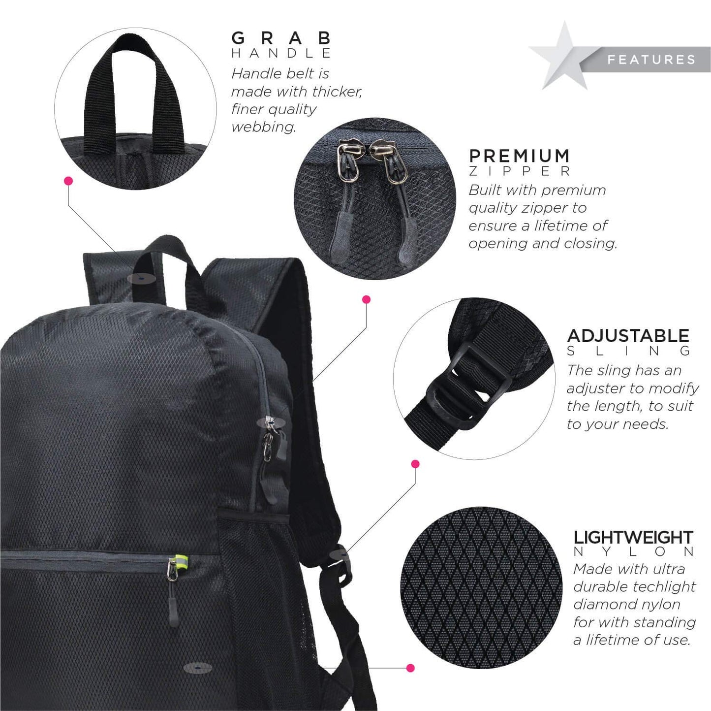 Foldable Backpack -25L