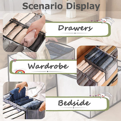 Wardrobe Clothes Compartment Boxes / Jeans Storage Box (35 X 25 X 20 CM)