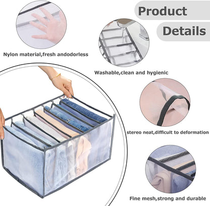 Wardrobe Clothes Compartment Boxes / Jeans Storage Box (35 X 25 X 20 CM)