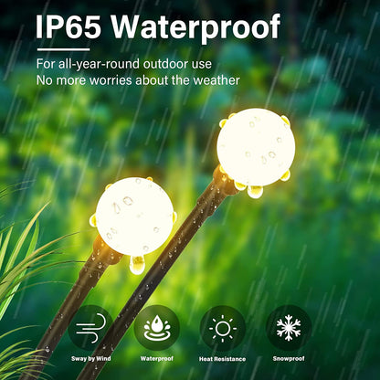 Water Proof Solar LED Lights 6 - LEDS
