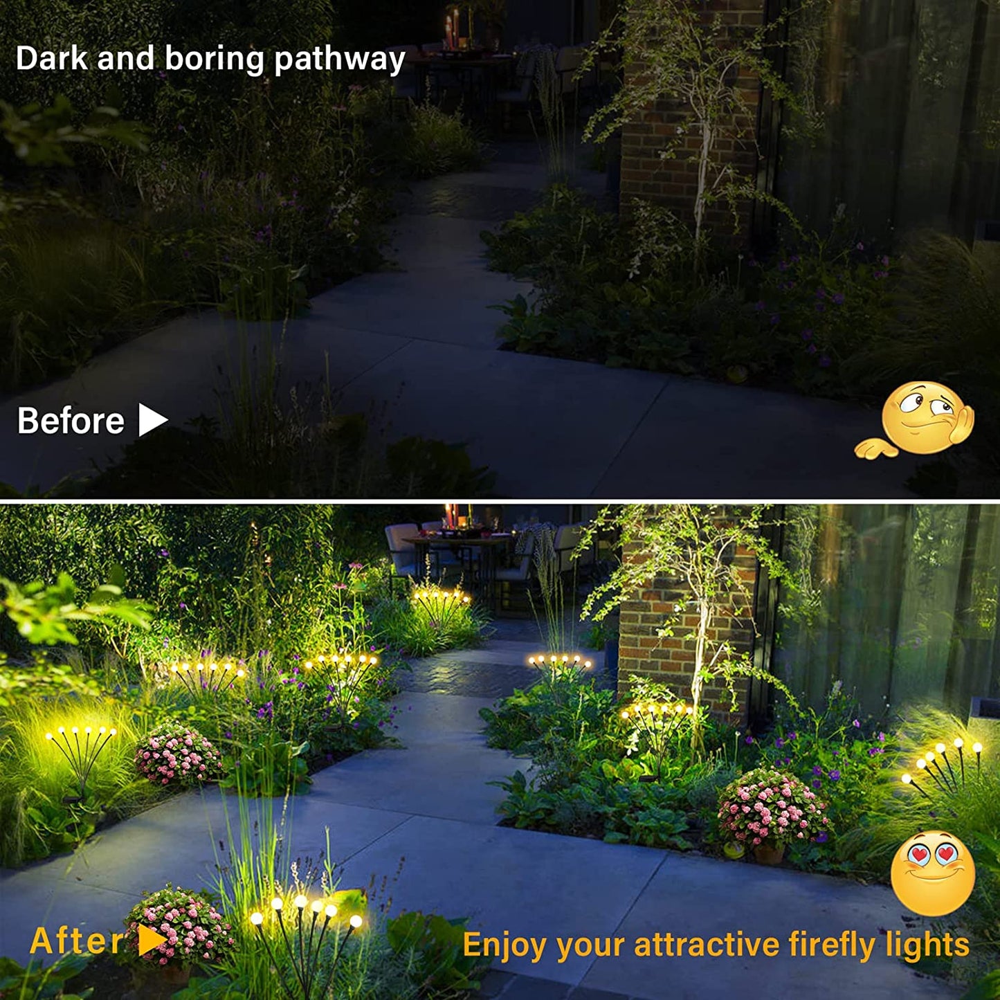 Water Proof Solar LED Lights 6 - LEDS