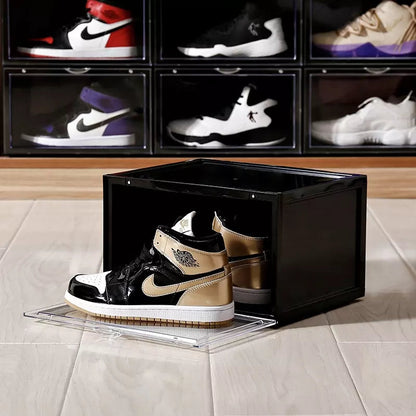 Stackable Shoe Organizer (BLACK) (Side Drop)