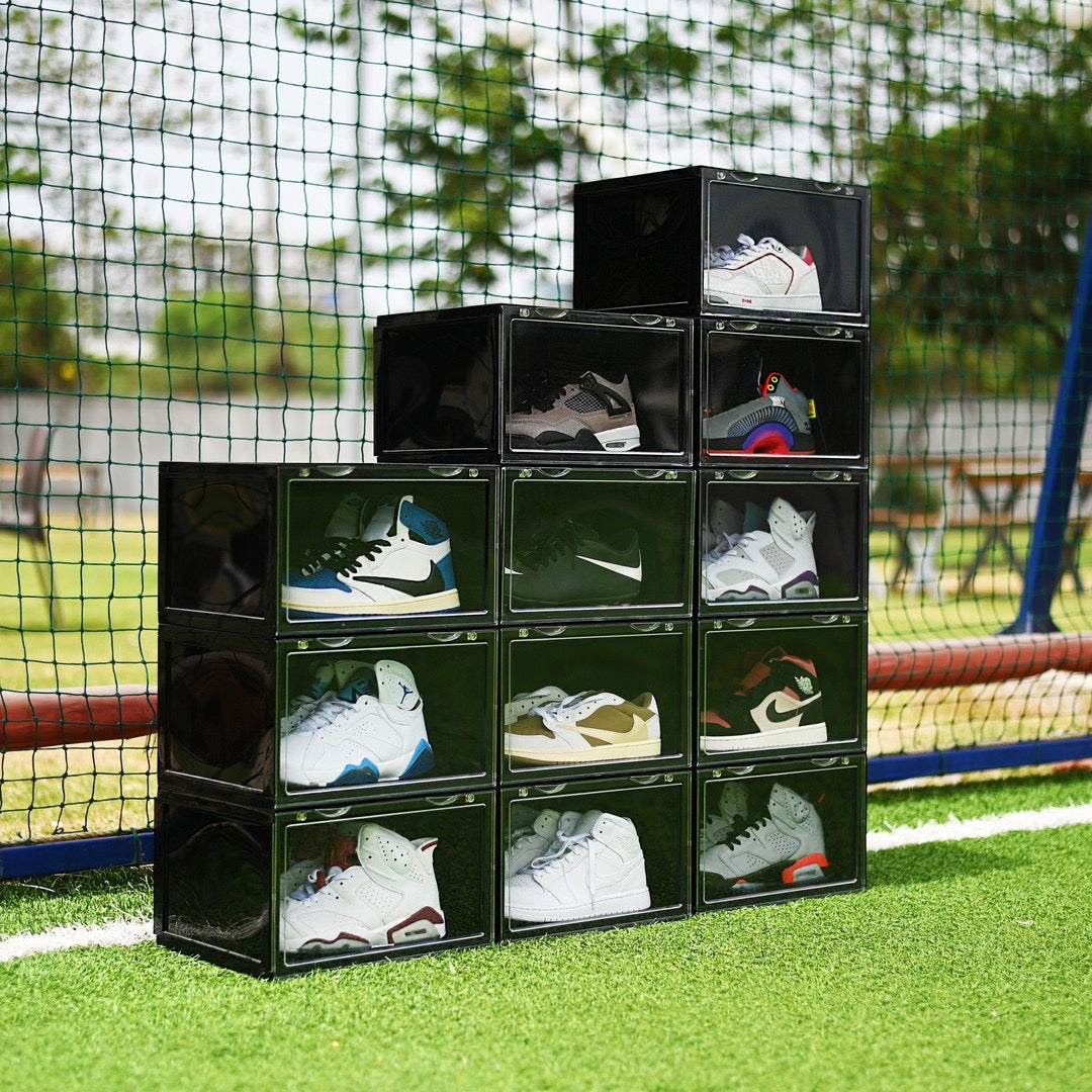 Stackable Shoe Organizer (BLACK) (Side Drop)
