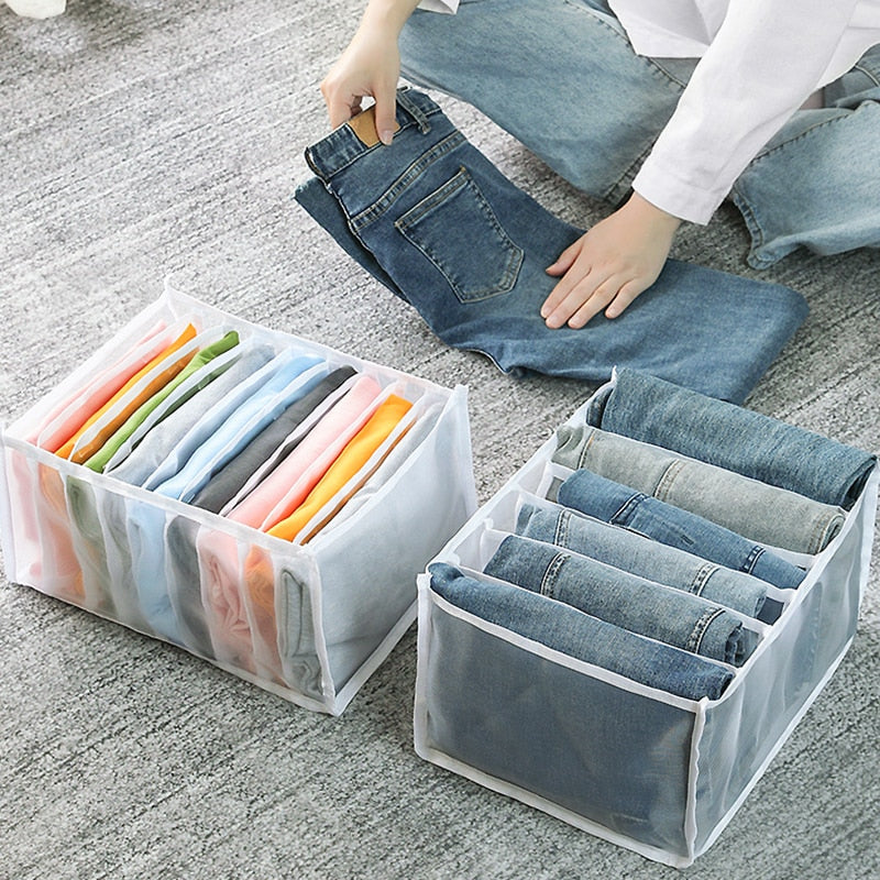 Wardrobe Clothes Compartment Boxes / Jeans Storage Box (35 X 25 X 20 CM)