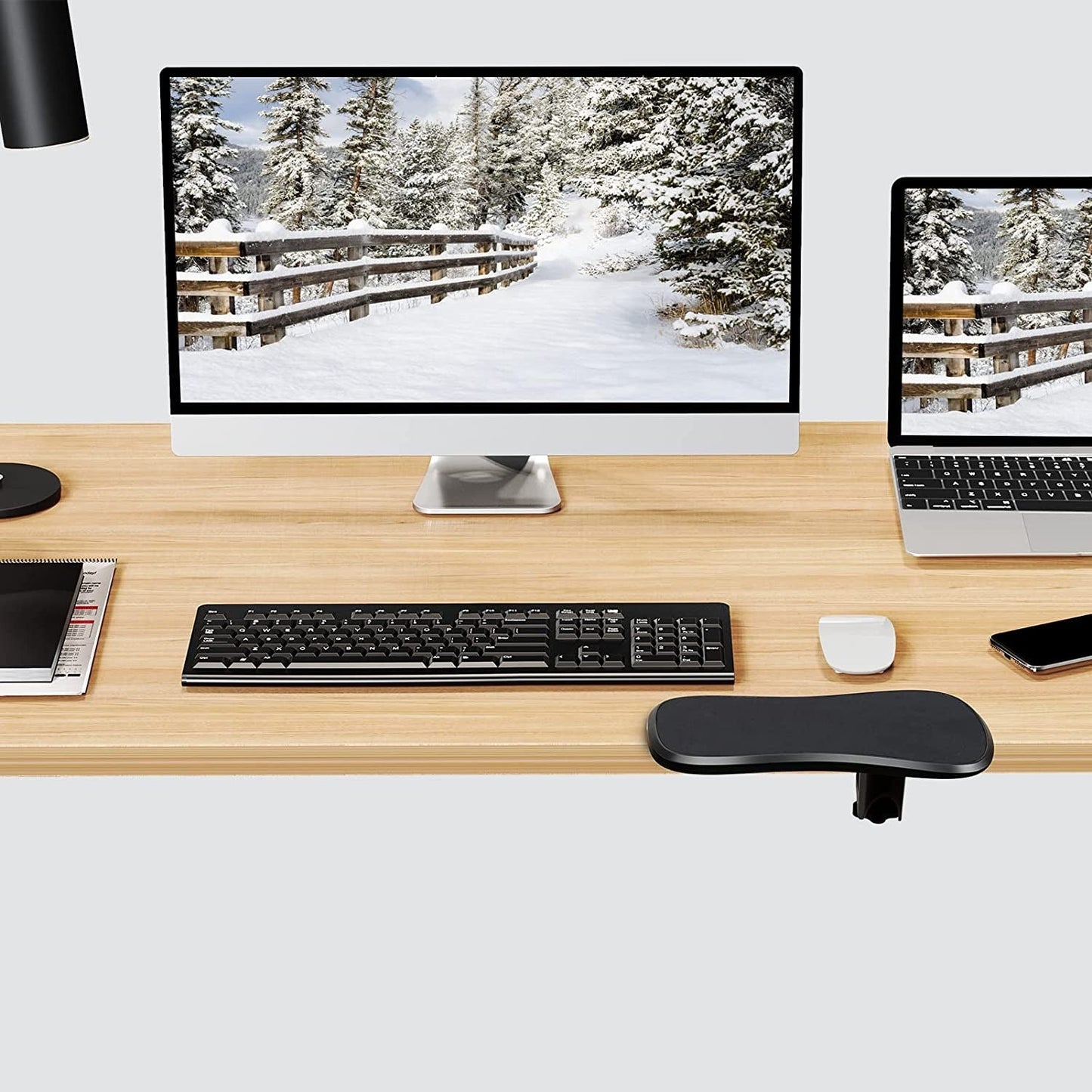 Adjustable and Attachable Computer Arm Rest