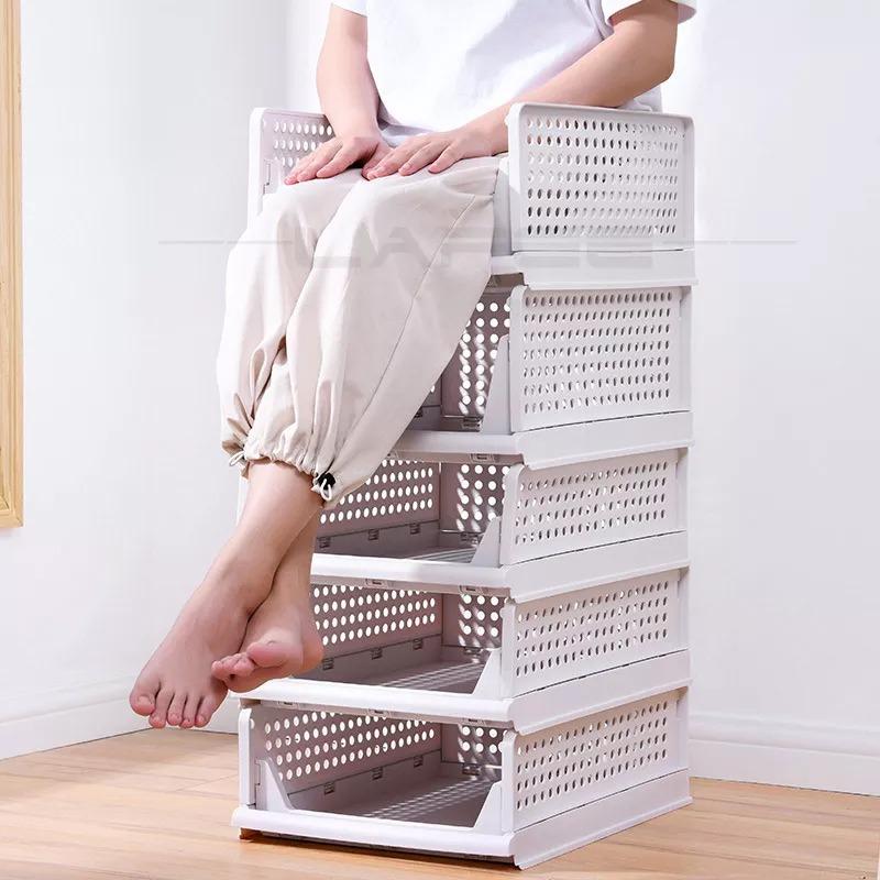 Foldable and Stackable Closet Organizer Drawer