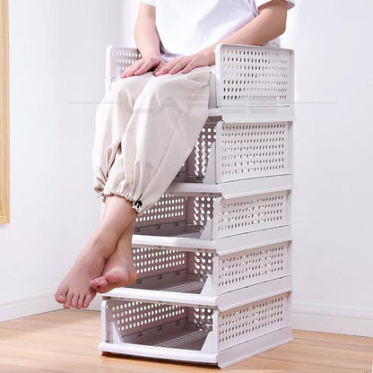 Foldable and Stackable Closet Organizer Drawer